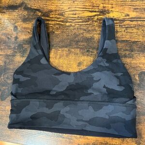 OWO Lululemon Black/Heritage 365 Camo Deep Coal Multi Sportsbra